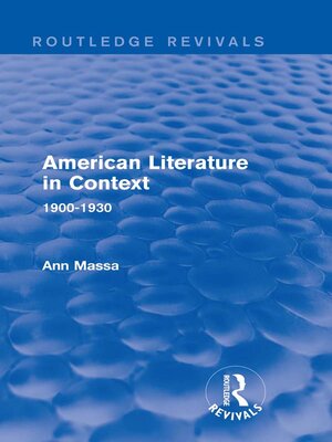 cover image of American Literature in Context